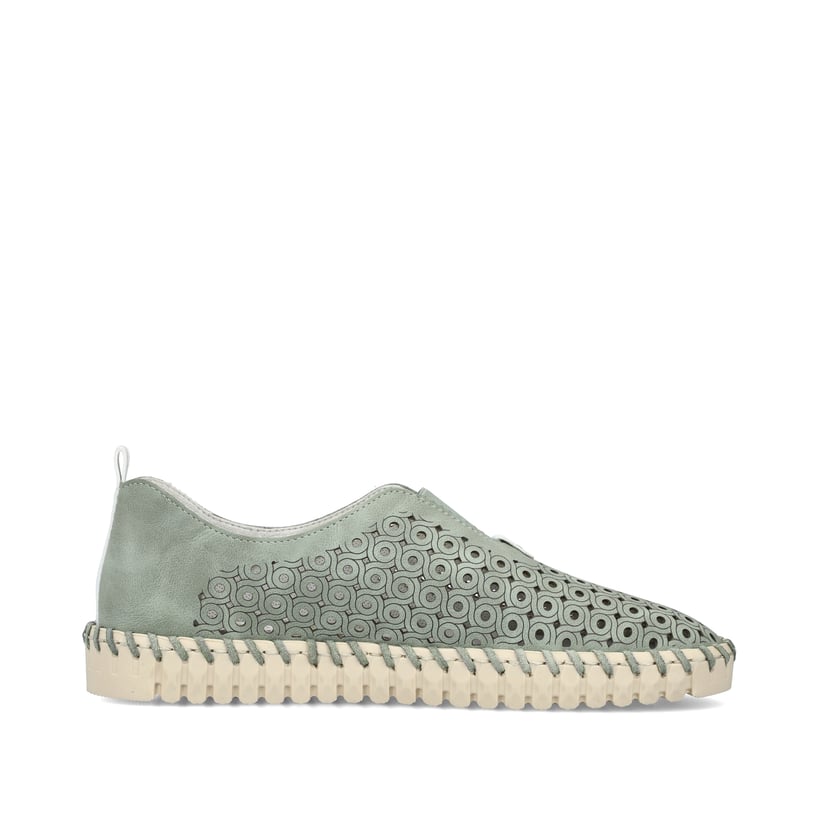 Rieker Artikelnummer N1963-52 Rieker Damen Slipper khakigrün Online Outlet