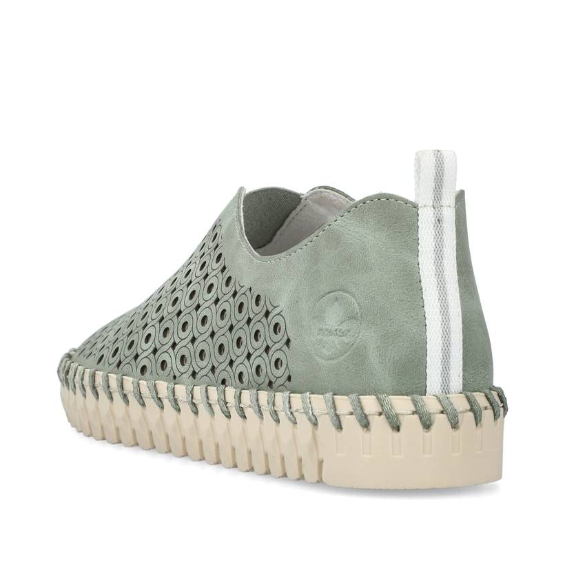 Rieker Artikelnummer N1963-52 Rieker Damen Slipper khakigrün Online Outlet