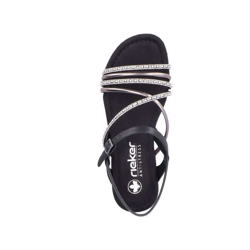 Rieker Artikelnummer 65262-00 Rieker Damen Riemchensandalen tiefschwarz Bestseller