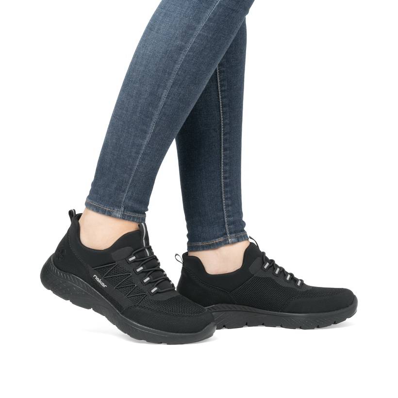 Rieker Artikelnummer M5058-00 Rieker Damen Slipper asphaltschwarz Räumungsverkauf