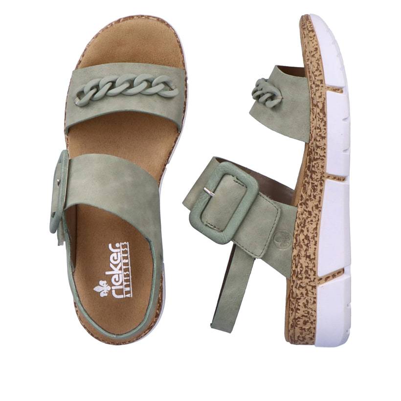 Rieker Artikelnummer V2350-52 Rieker Damen Riemchensandalen mintgrün Kauf eins, bekomm eins gratis