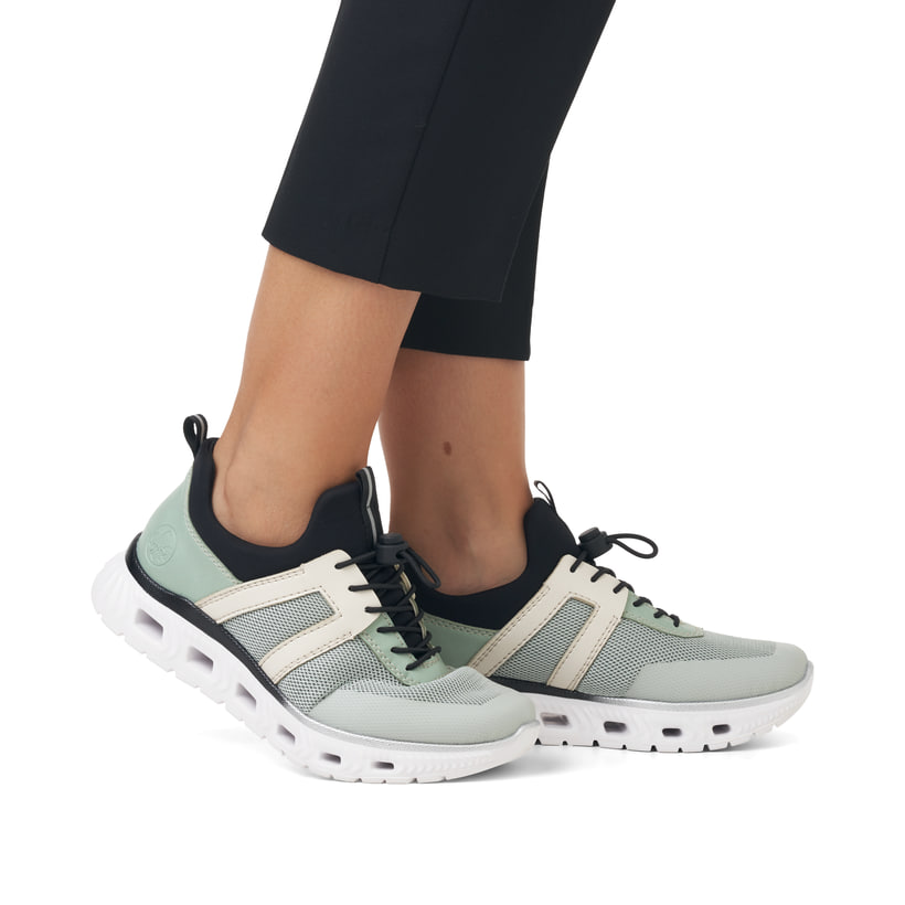 Rieker Artikelnummer M6061-52 Rieker Damen Slipper mintgrün Super Sparpreis