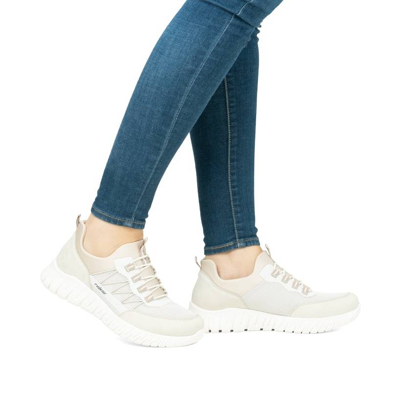 Rieker Artikelnummer M5358-60 Rieker Damen Slipper vanilleweiß Begrenzte Freigabe