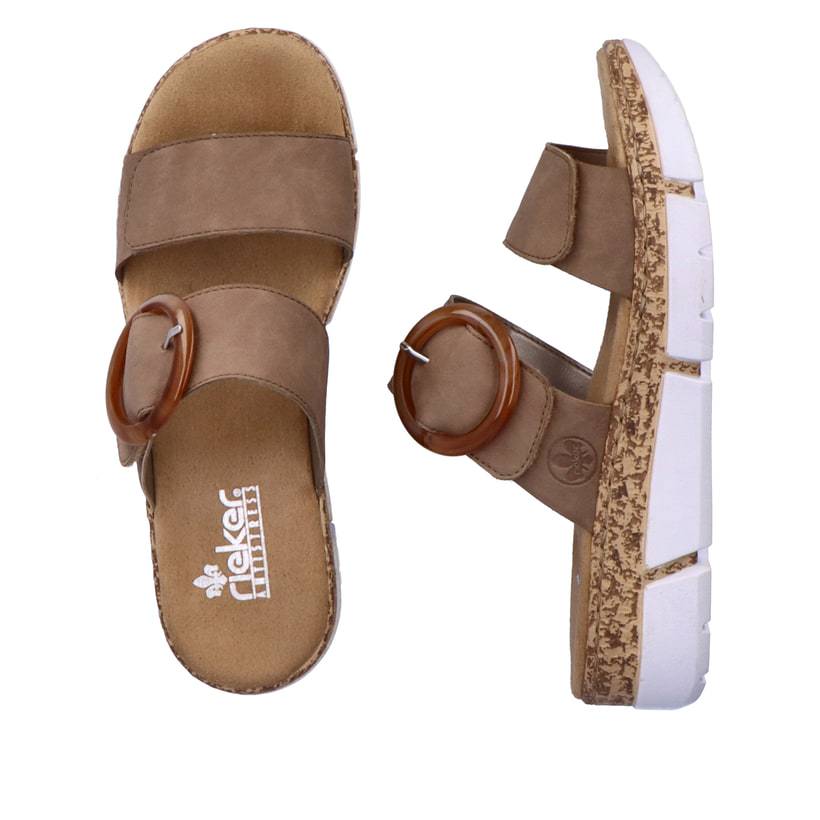 Rieker Artikelnummer V2392-62 Rieker Damen Pantoletten sandbeige JETZT KAUFEN