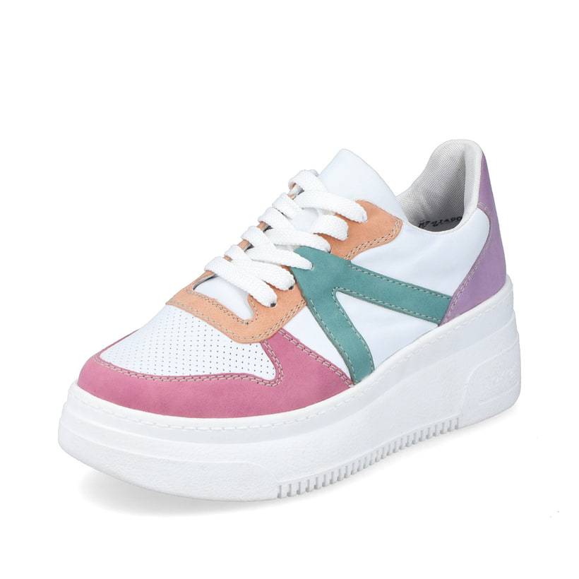 Rieker Artikelnummer M7814-90 Rieker Damen Sneaker Low eisweiss-mehrfarbig Bis zu 60% Rabatt