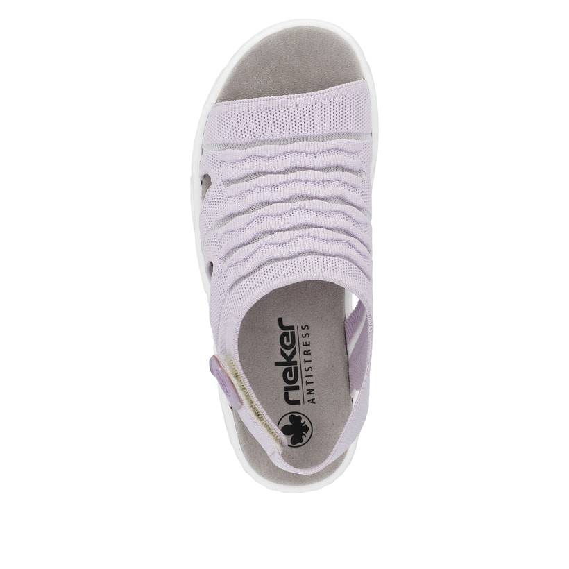 Rieker Artikelnummer V9862-30 Rieker Damen Riemchensandalen pastelllila Sonderangebot der Fabrik