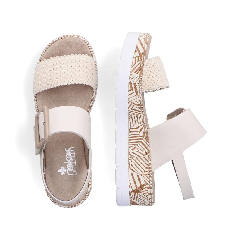 Rieker Artikelnummer V3950-61 Rieker Damen Keilsandaletten hellbeige Bis zu 55% Rabatt