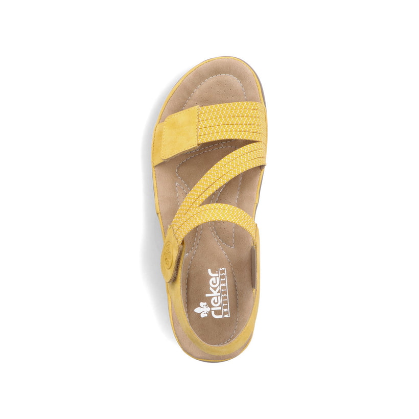 Rieker Artikelnummer 64870-68 Rieker Damen Riemchensandalen zitronengelb Discount Store für neue Produkte
