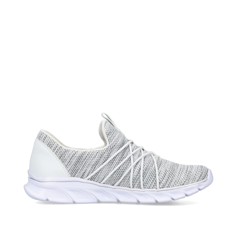 Rieker Artikelnummer 54071-80 Rieker Damen Slipper weiss-rauch Nur noch ein Tag übrig