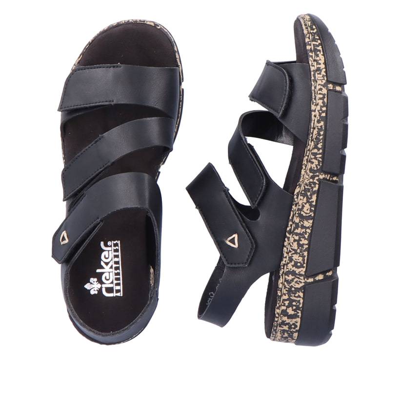 Rieker Artikelnummer V2301-00 Rieker Damen Riemchensandalen asphaltschwarz zollfrei