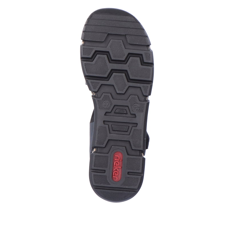 Rieker Artikelnummer V2301-00 Rieker Damen Riemchensandalen asphaltschwarz zollfrei
