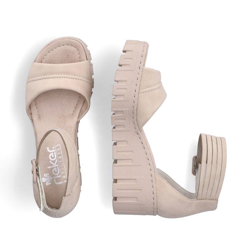 Rieker Artikelnummer 68093-60 Rieker Damen Keilsandaletten sandbeige 2025