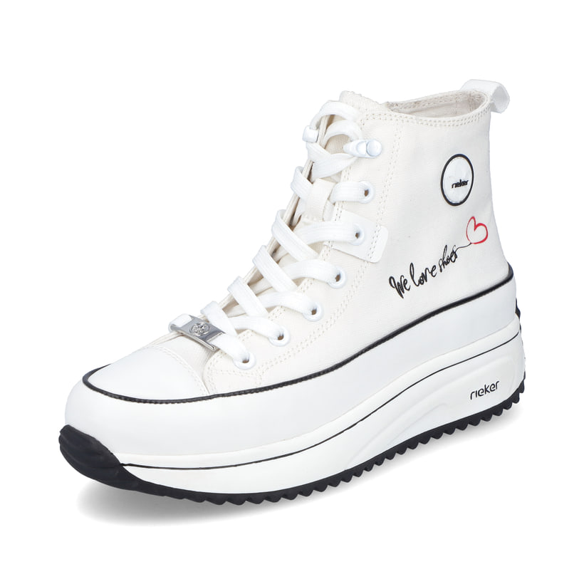 Rieker Artikelnummer 90012-80 Rieker Damen Sneaker High eisweiss Outlet