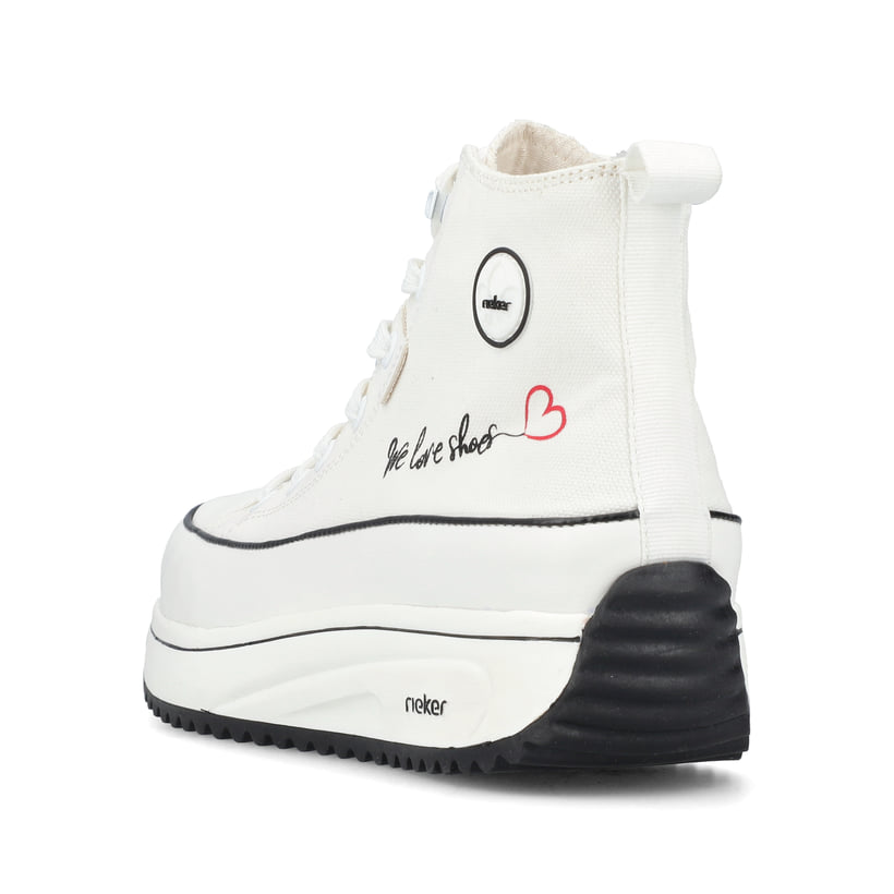 Rieker Artikelnummer 90012-80 Rieker Damen Sneaker High eisweiss Outlet