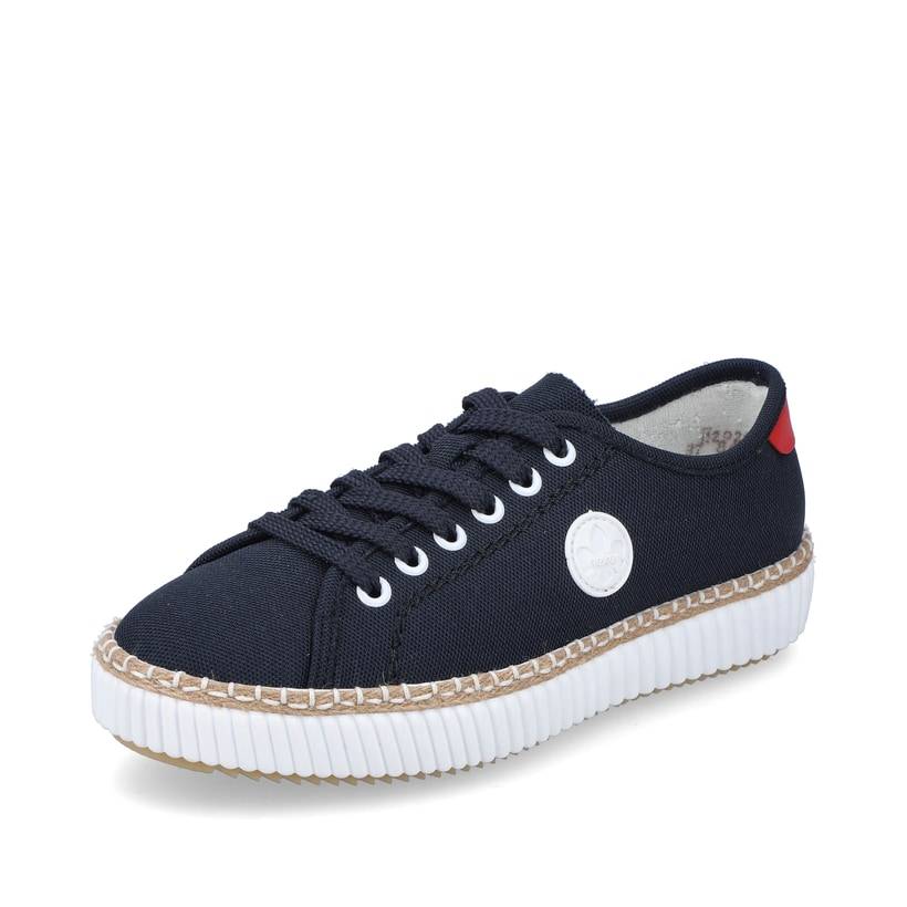 Rieker Artikelnummer M2926-14 Rieker Damen Sneaker Low stahlblau Auslauf