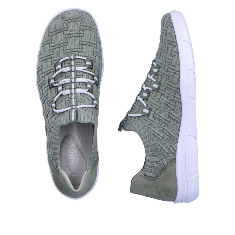 Rieker Artikelnummer L7463-52 Rieker Damen Slipper grüngrau Angebote