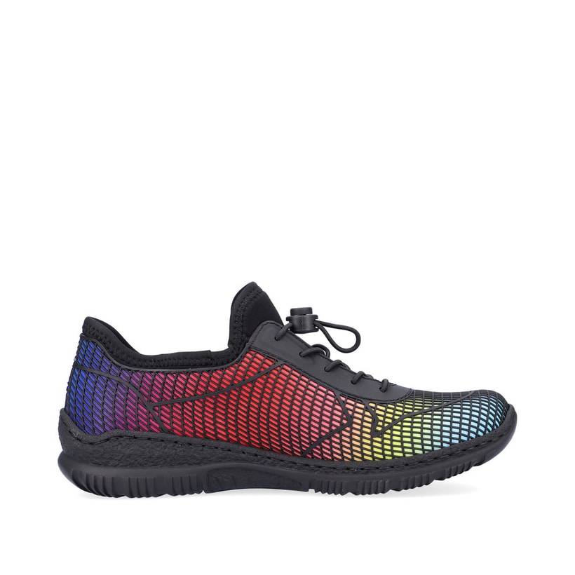 Rieker Artikelnummer N3250-90 Rieker Damen Slipper regenbogenfarben Rabatt