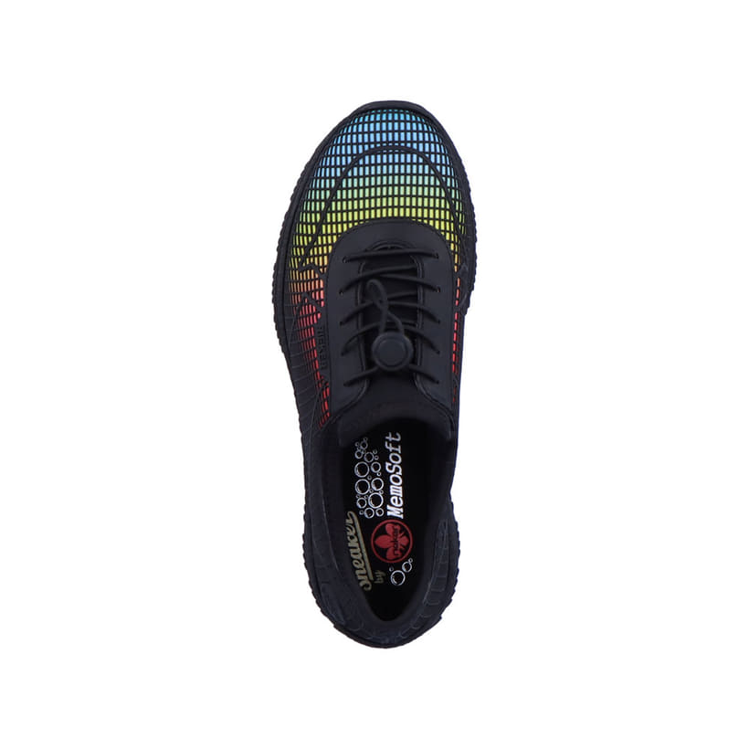 Rieker Artikelnummer N3250-90 Rieker Damen Slipper regenbogenfarben Rabatt