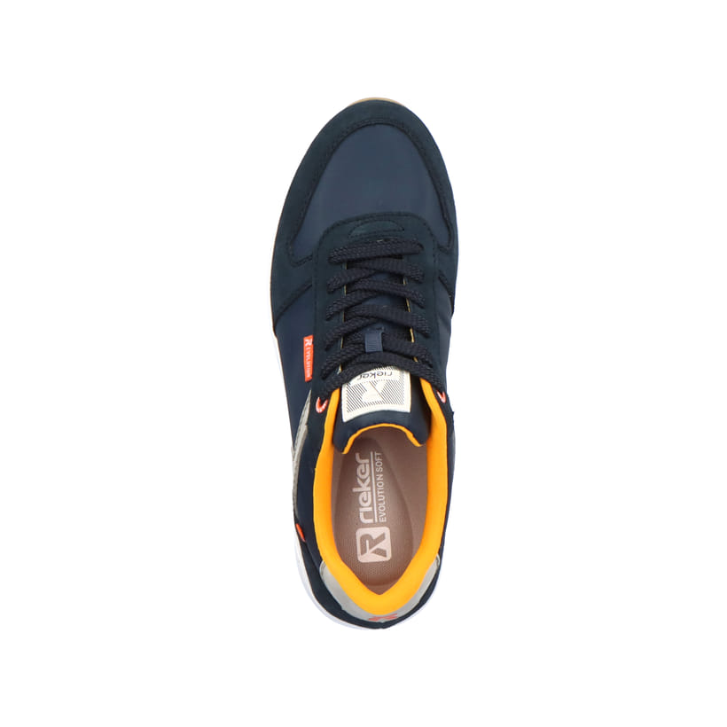 Rieker Artikelnummer 07002-14 Rieker Herren Sneaker Low navy-blue steel-grey Begrenztes Angebot