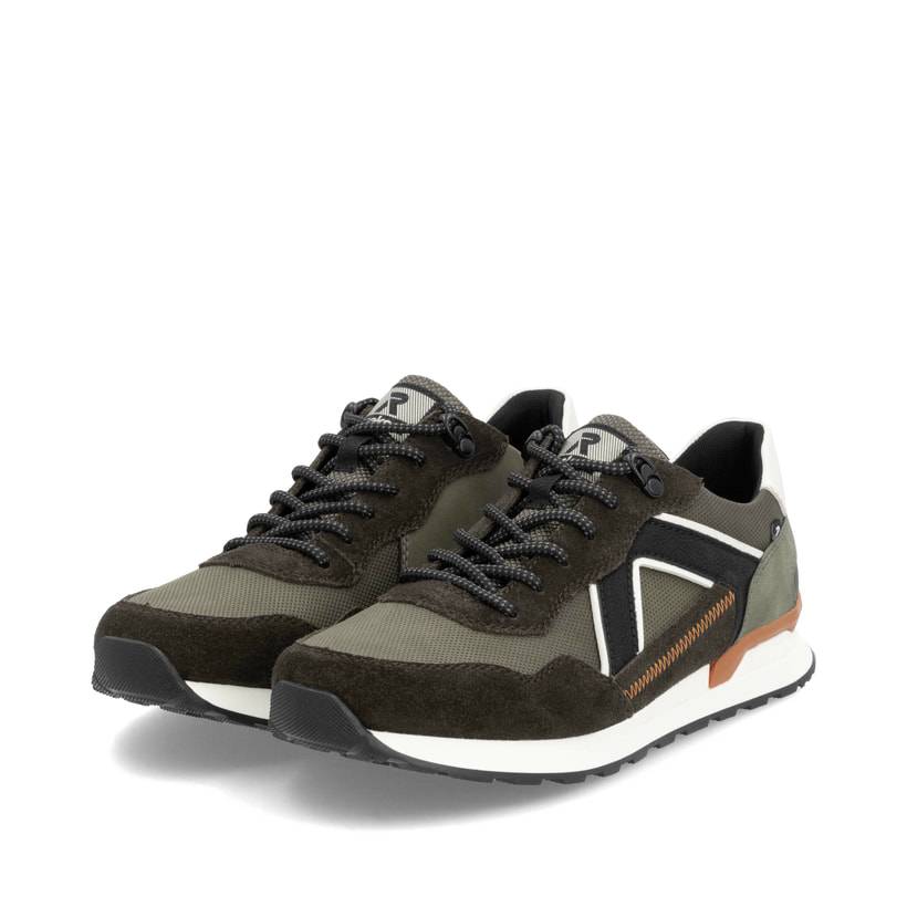 Rieker Artikelnummer U0310-54 Rieker Herren Sneaker Low grünbraun-schwarz Preisnachlass