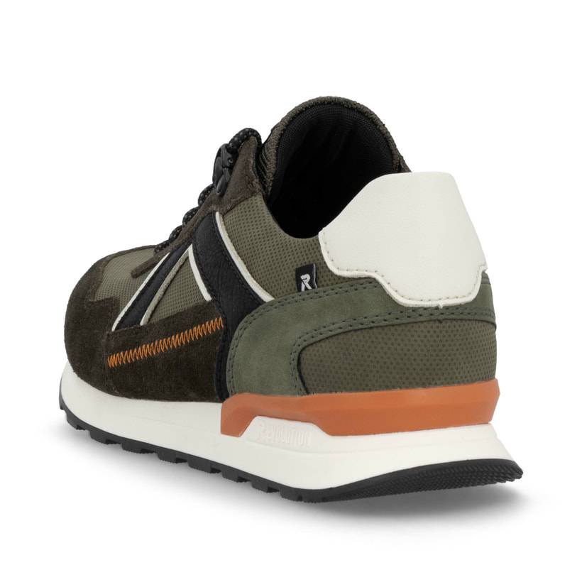 Rieker Artikelnummer U0310-54 Rieker Herren Sneaker Low grünbraun-schwarz Preisnachlass
