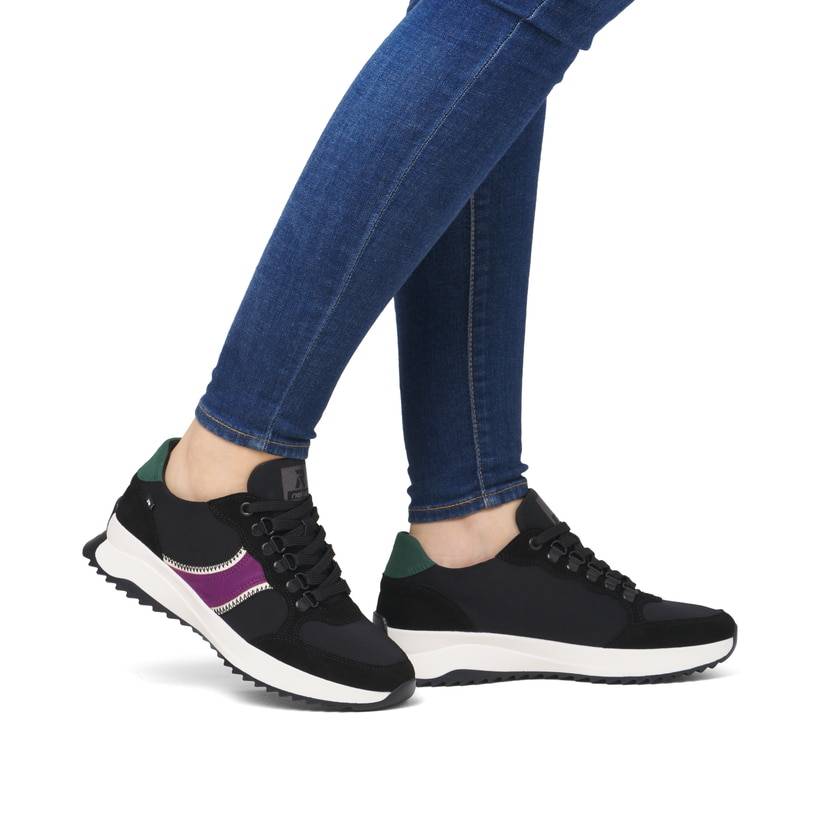 Rieker Artikelnummer W1305-00 Rieker Damen Sneaker Low asphaltschwarz Saisonschlussverkauf