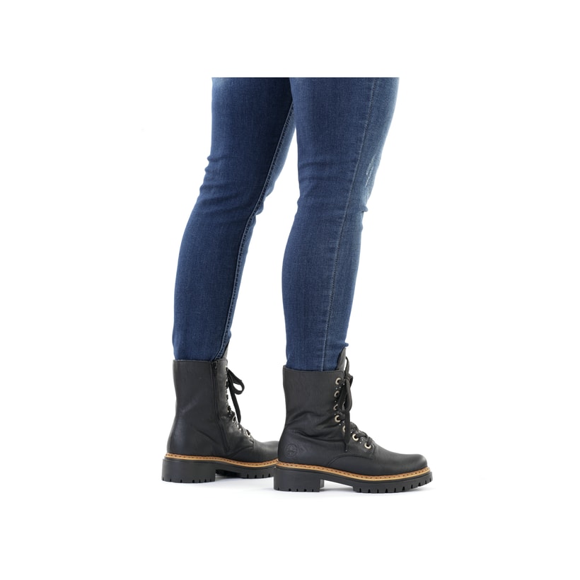 Rieker Artikelnummer 72612-00 Rieker Damen Biker Boots graphitschwarz Osterangebot