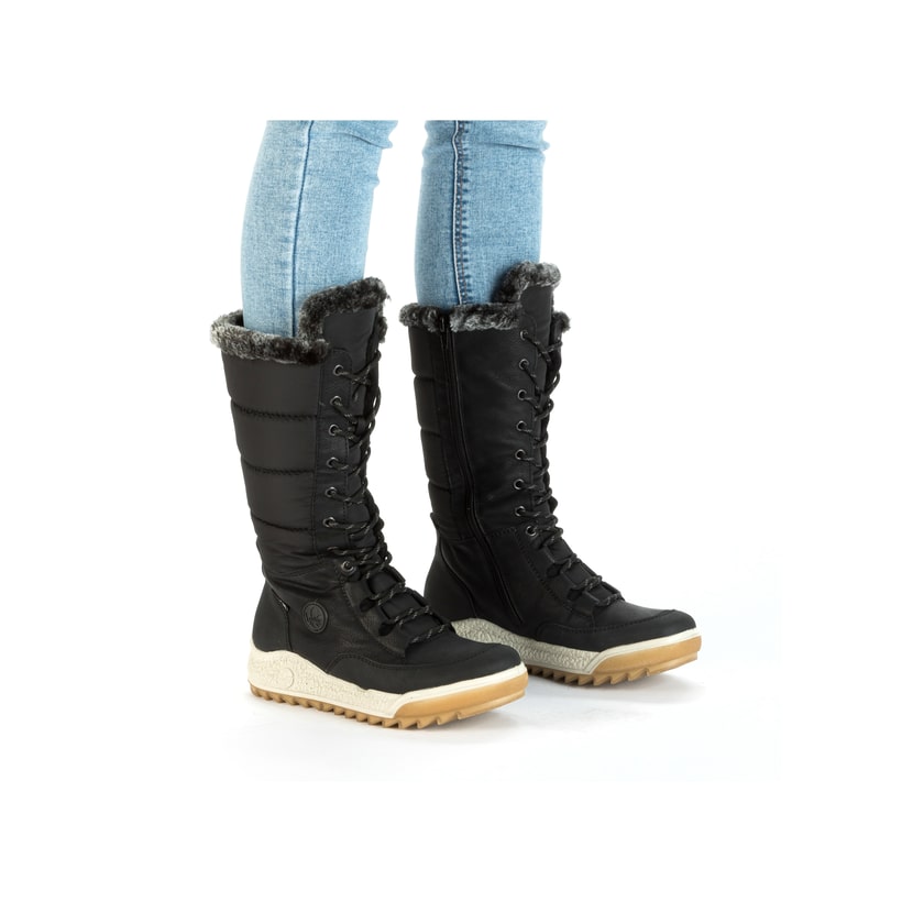 Rieker Artikelnummer Y4760-00 Rieker Damen Hochschaftstiefel asphaltschwarz Jubiläumsangebot