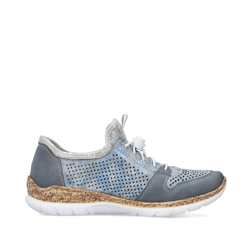 Rieker Artikelnummer N4255-12 Rieker Damen Slipper metallic-blau Heißer Verkauf