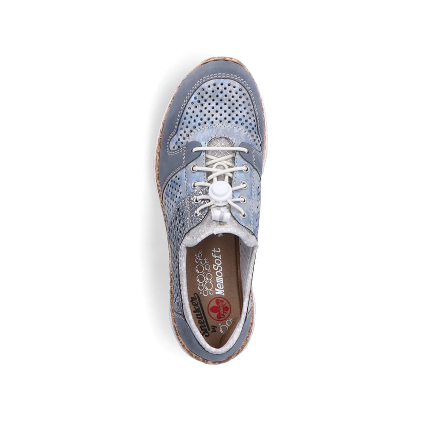 Rieker Artikelnummer N4255-12 Rieker Damen Slipper metallic-blau Heißer Verkauf