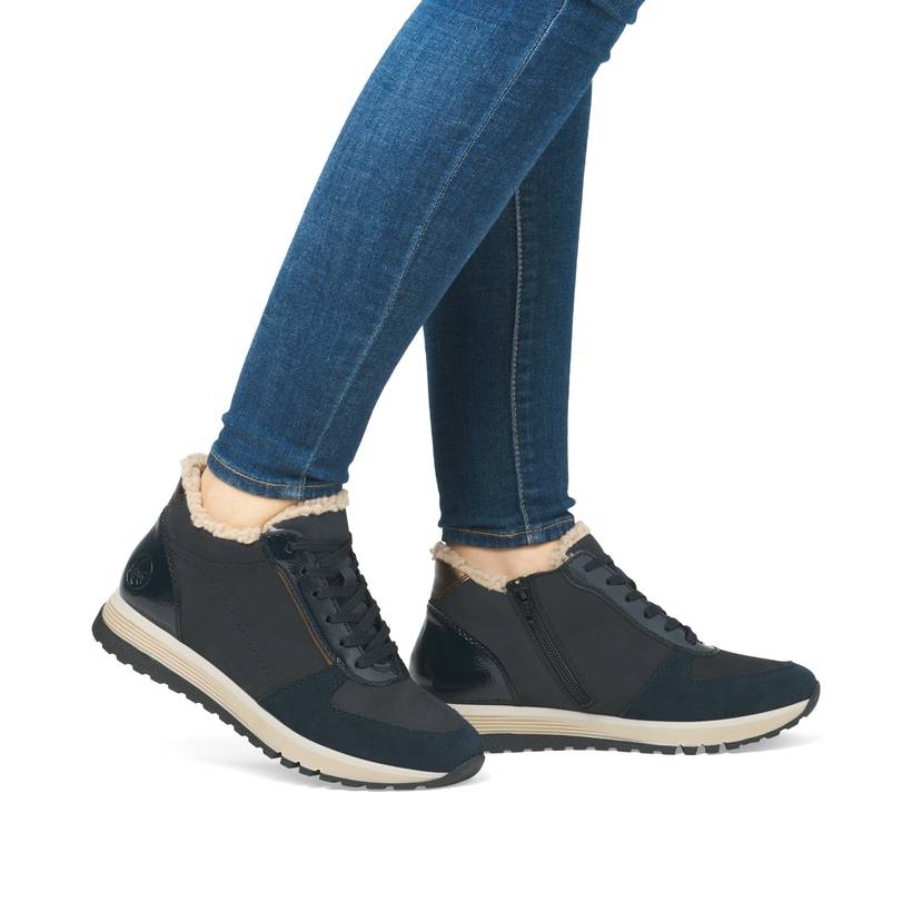 Rieker Artikelnummer 49004-14 Rieker Damen Schnürschuhe marineblau Zeitlich begrenztes Angebot