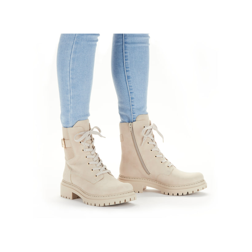 Rieker Artikelnummer 72631-63 Rieker Damen Biker Boots hellbeige Blitzangebot