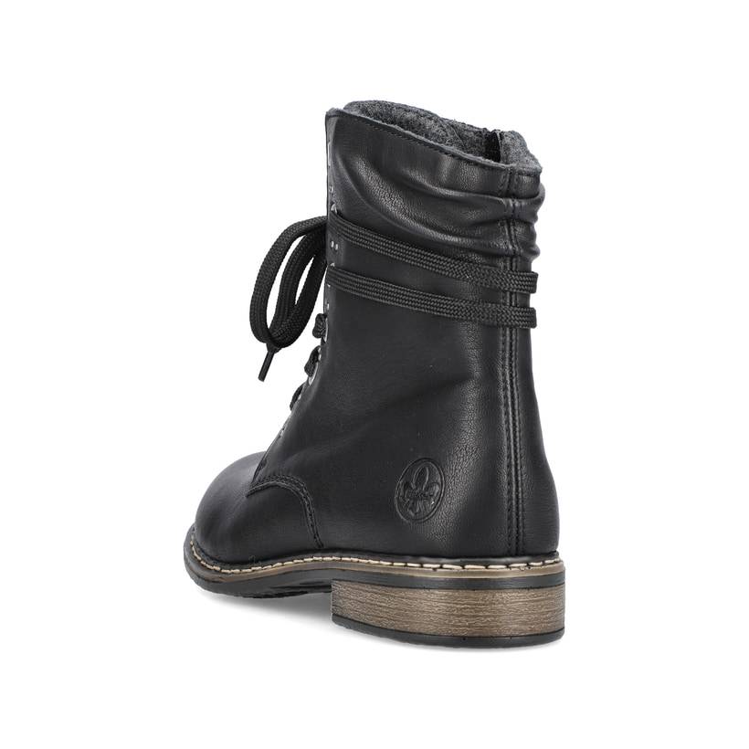 Rieker Artikelnummer 71218-00 Rieker Damen Schnürstiefel asphaltschwarz Große Rabatte