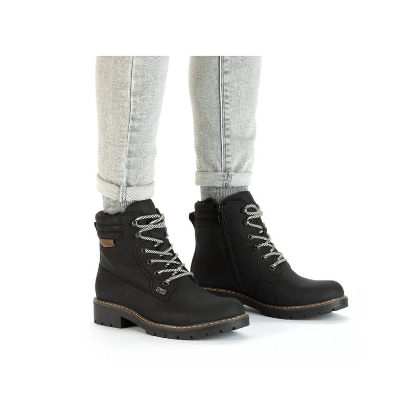 Rieker Artikelnummer Y9125-00 Rieker Damen Schnürstiefel asphaltschwarz Neuheiten