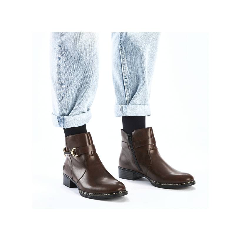 Rieker Artikelnummer 73487-25 Rieker Damen Stiefeletten schokobraun Tiefpreis