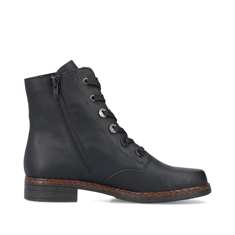 Rieker Artikelnummer 75142-01 Rieker Damen Schnürstiefel carbonschwarz Super Sparpreis