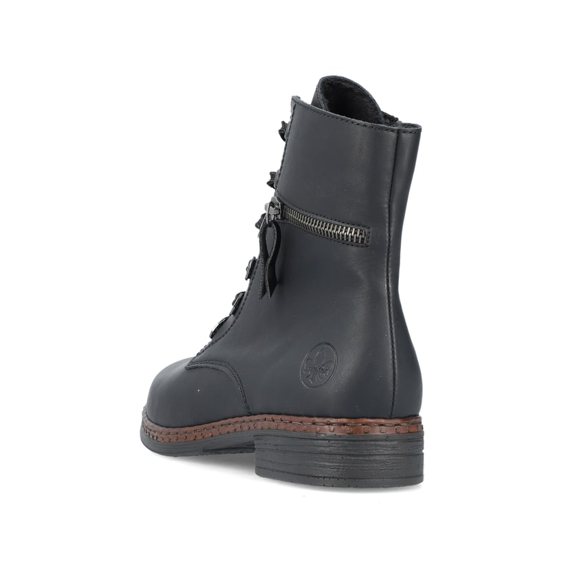 Rieker Artikelnummer 75142-01 Rieker Damen Schnürstiefel carbonschwarz Super Sparpreis