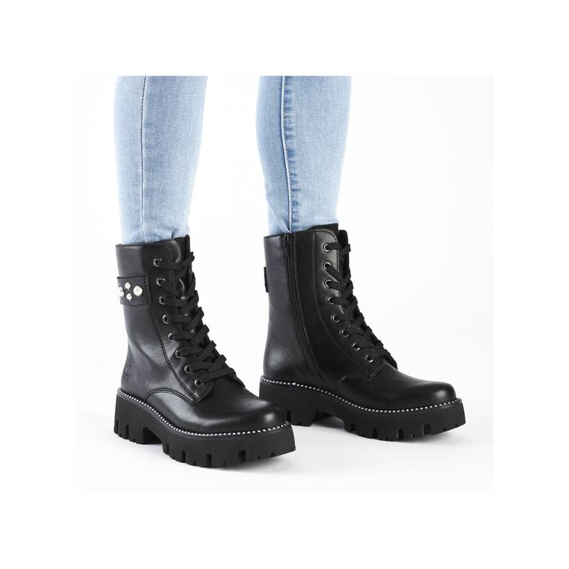Rieker Artikelnummer Y3354-00 Rieker Damen Schnürstiefel mattschwarz Nur für heute