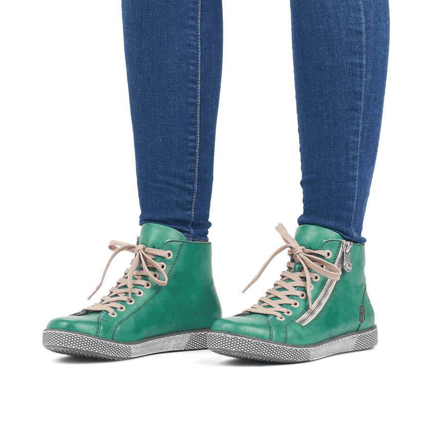Rieker Artikelnummer Z1221-53 Rieker Damen Schnürschuhe smaragdgrün Discount Store für neue Produkte