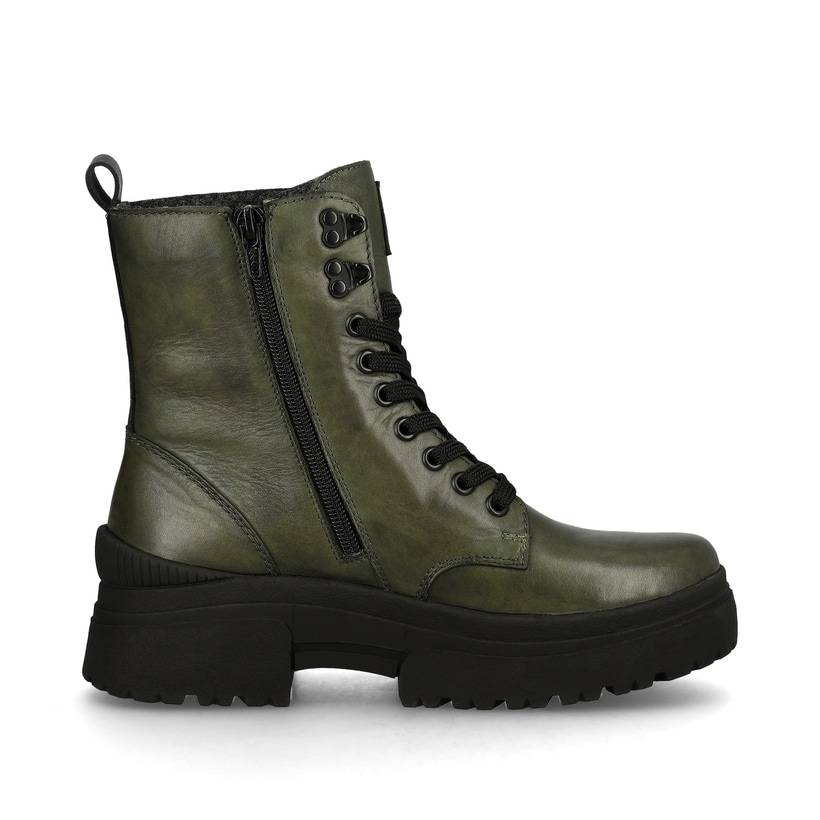 Rieker Artikelnummer W0371-52 Rieker Damen Schnürstiefel army-green black Nur noch ein Tag übrig