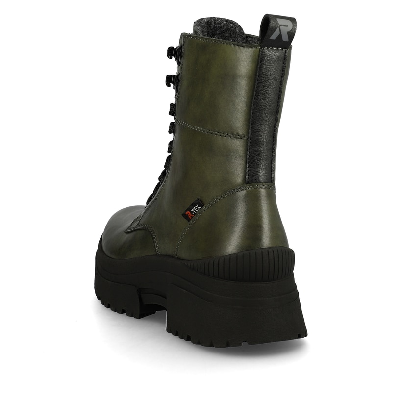 Rieker Artikelnummer W0371-52 Rieker Damen Schnürstiefel army-green black Nur noch ein Tag übrig