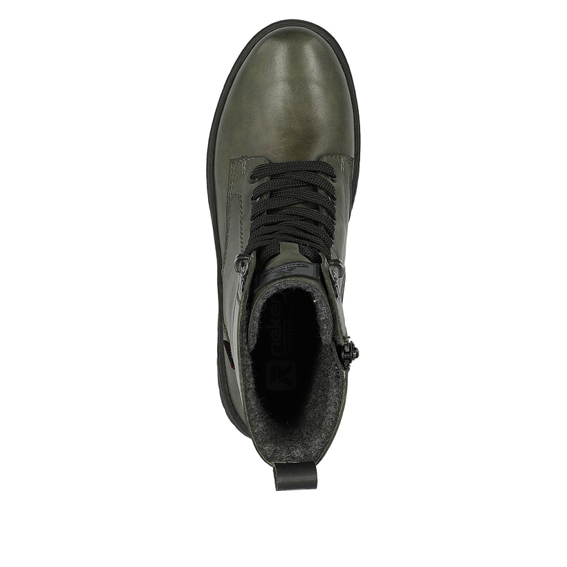 Rieker Artikelnummer W0371-52 Rieker Damen Schnürstiefel army-green black Nur noch ein Tag übrig