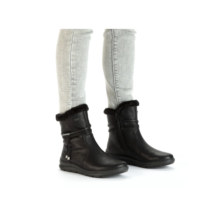 Rieker Artikelnummer Z0070-00 Rieker Damen Kurzstiefel tiefschwarz Clearance-Verkauf