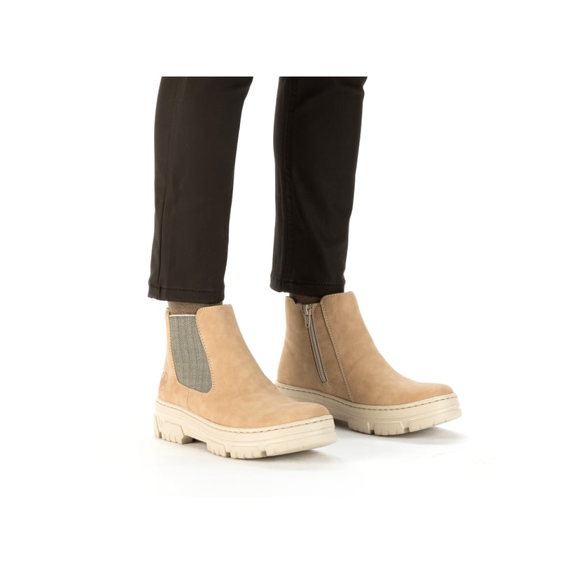 Rieker Artikelnummer Z7465-60 Rieker Damen Chelsea Boots sandbeige Kostenloser Versand international