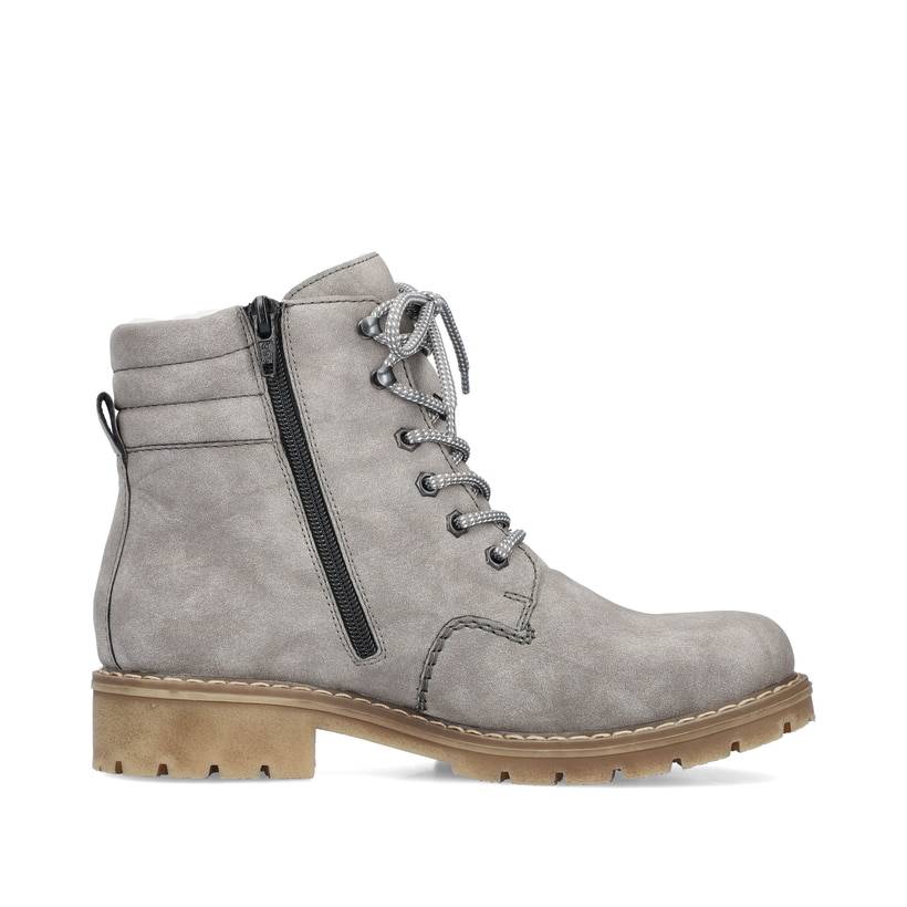 Rieker Artikelnummer Y9125-40 Rieker Damen Schnürstiefel mondgrau Fabrikladen