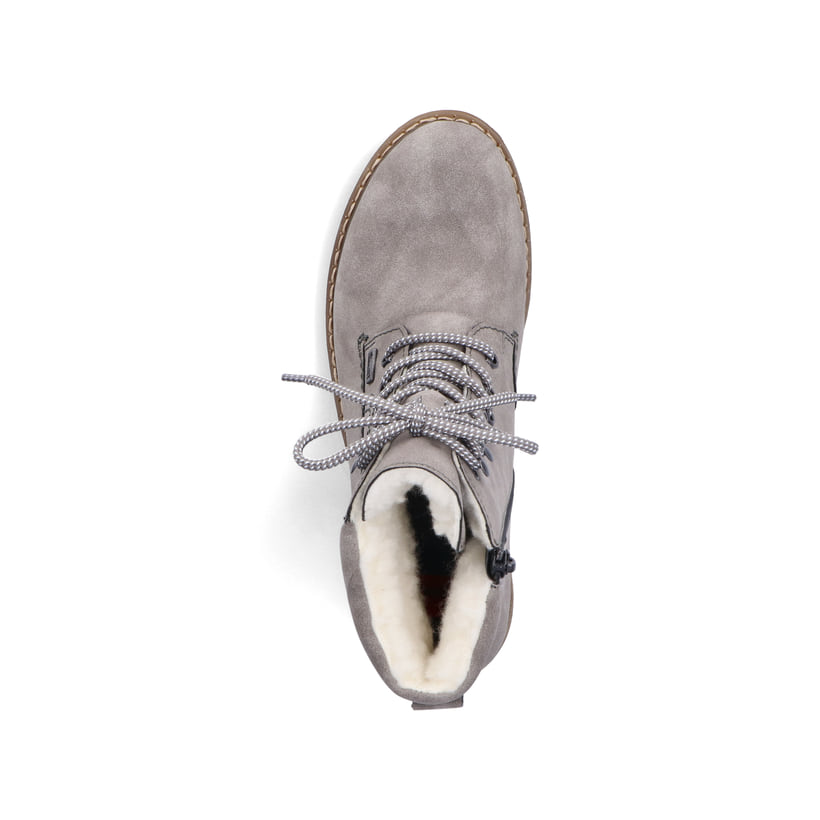 Rieker Artikelnummer Y9125-40 Rieker Damen Schnürstiefel mondgrau Fabrikladen