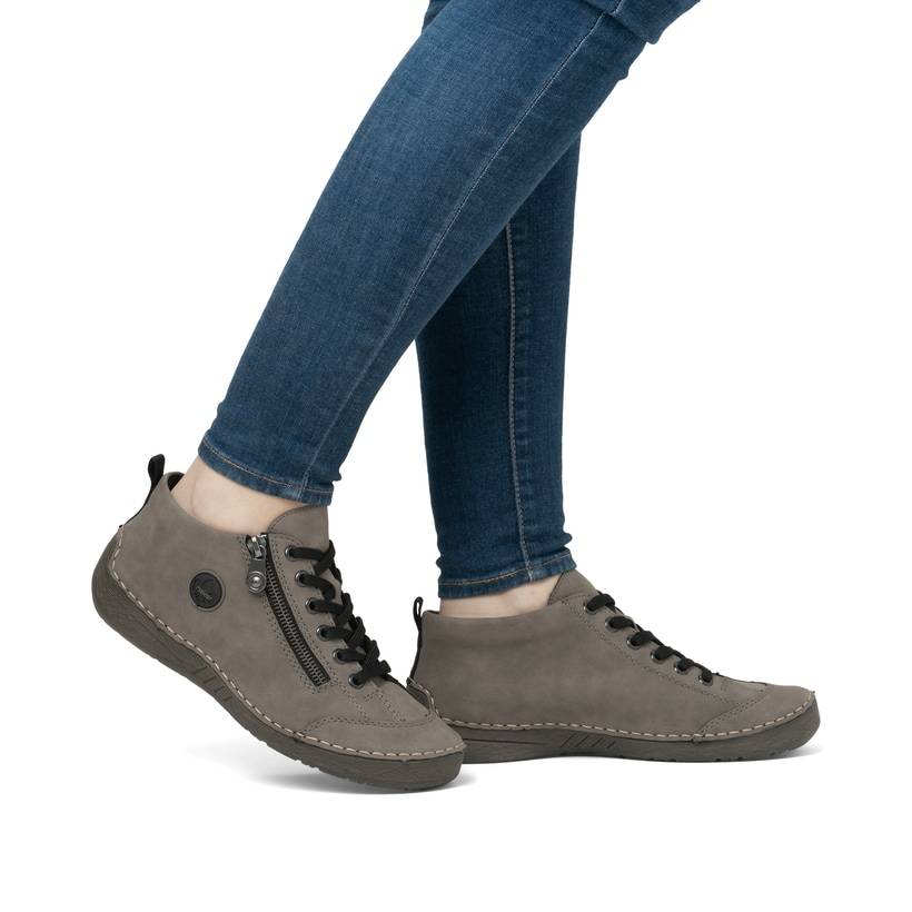 Rieker Artikelnummer 52514-42 Rieker Damen Schnürschuhe braungrau zollfrei
