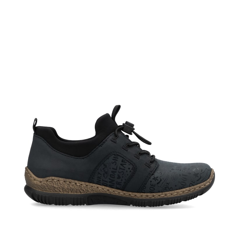 Rieker Artikelnummer N3295-14 Rieker Damen Slipper schwarzblau 50% Rabatt für begrenzte Zeit