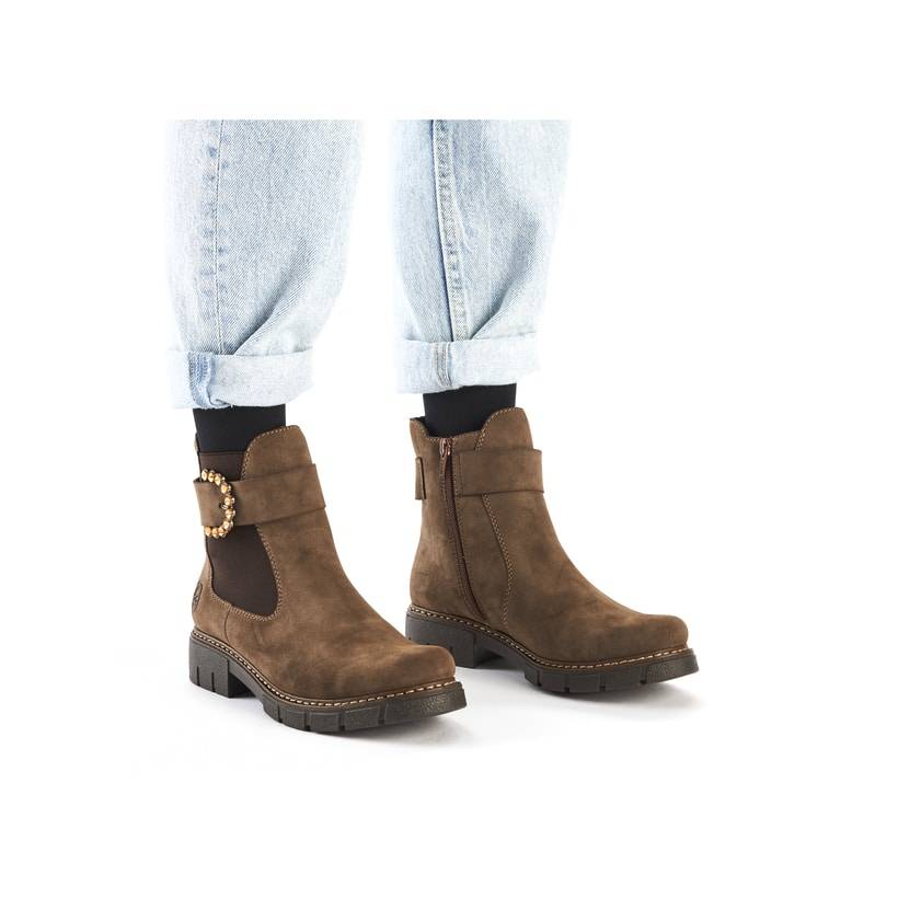 Rieker Artikelnummer Z3564-25 Rieker Damen Chelsea Boots beigebraun Outlet