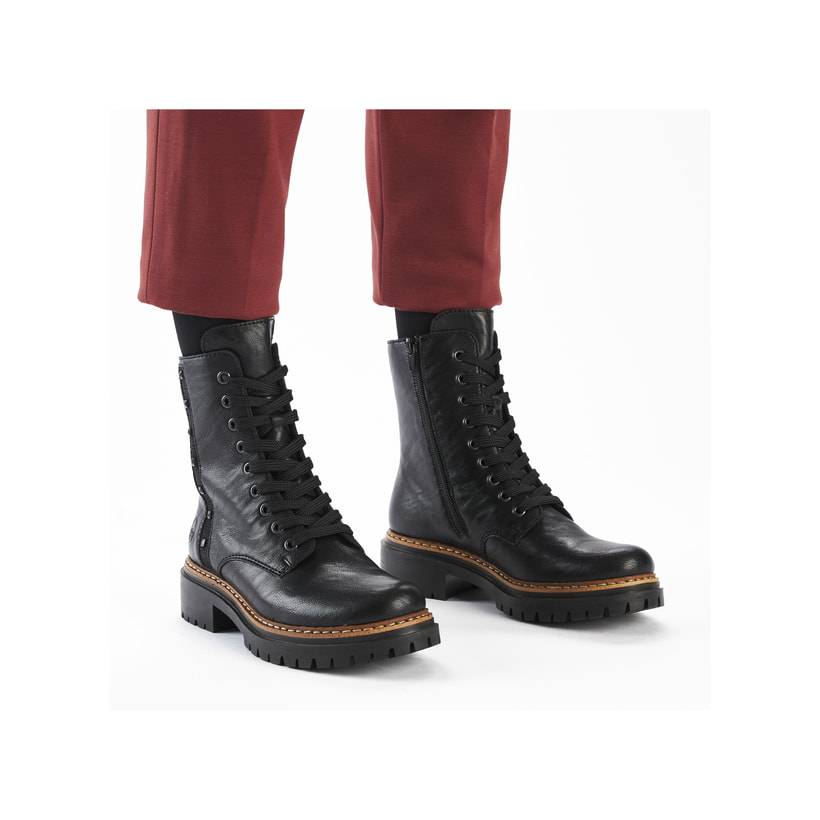 Rieker Artikelnummer 72647-00 Rieker Damen Biker Boots asphaltschwarz im Angebot